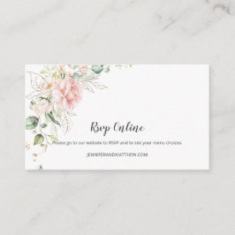 Roses Gold Greenery Blumen UAWG Online | Begleitkarte