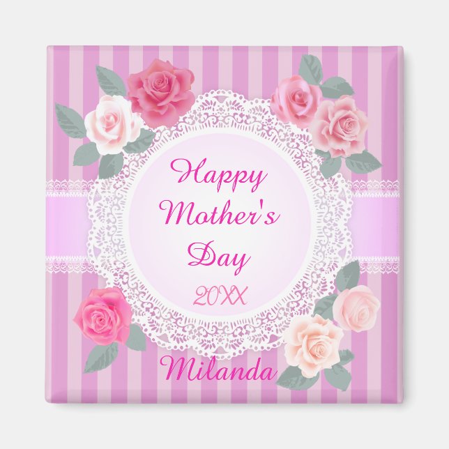 Roses Happy Mother Day Magnet (Vorne)