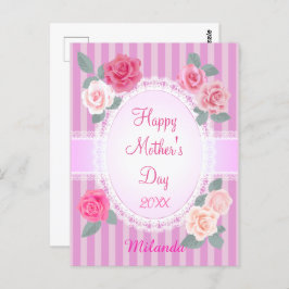 Roses Happy Mother Day Postkarte