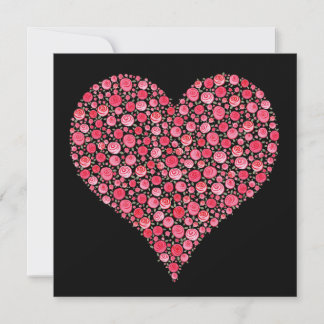 Roses Heart Verlobung Hochzeit Party Einladung