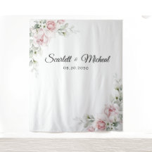 Roses Hochzeitszeremonie im Rosa Rosa Hintergrund