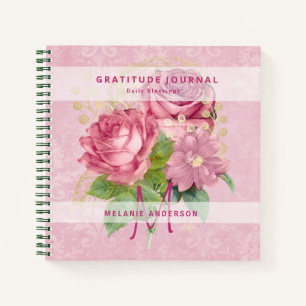 Roses Mint Dankbarkeit Dankbarkeit Journal Notizbuch