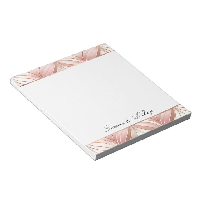 Roses Monogramm oder Zitat Notizblock (angewinkelt)
