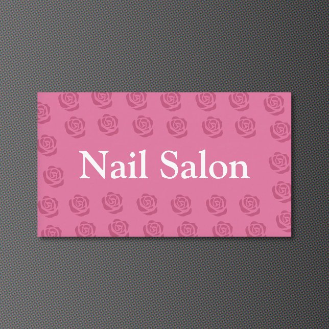 Roses Pattern - Nail Salon Visitenkarte (Roses Pattern - Nail Salon Business Card)