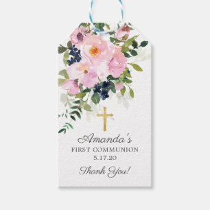 Roses & Peonies Erste Kommune Gunst Geschenkanhänger