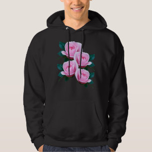 Roses Pink Blume Rose Blume Bouquet Blumenstrauß Hoodie
