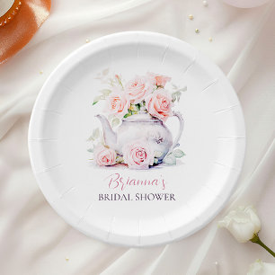 Roses Roses Rose Rose Elegantes Brautparty Pappteller