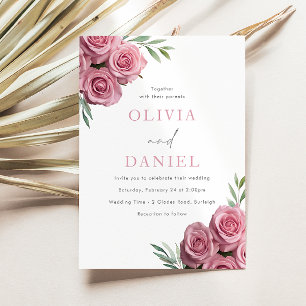 Roses Roses Sage Grüne Blätter Hochzeit Einladung