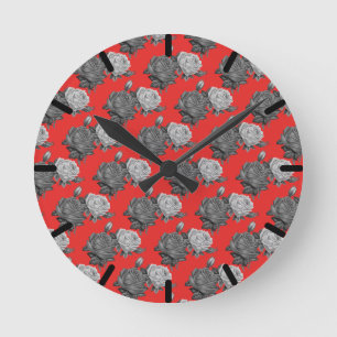 Roses Runde Wanduhr