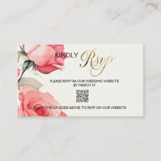 Roses Wedding Einladende RSVP-Karte Visitenkarte
