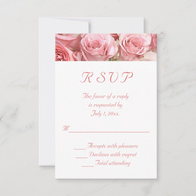 Roses Wedding RSVP (Vorderseite)