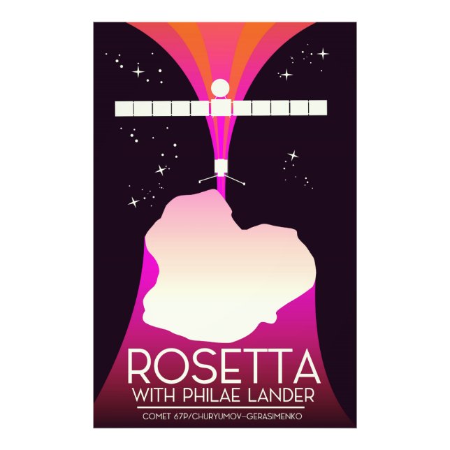 Rosetta & Philae Lander Space Art. Fotodruck (Vorne)