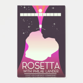 Rosetta & Philae Lander Space Art. Post-it Klebezettel