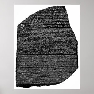 Rosetta Stone Ägyptische Granodioritstele Poster