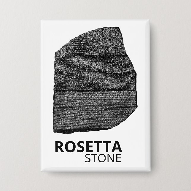 Rosetta Stone: Hieroglyph Ancient Egypt Language Button (Vorderseite)