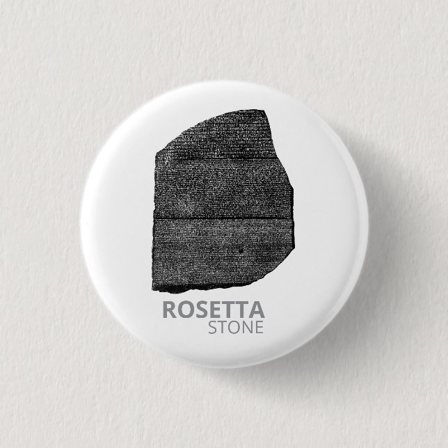 Rosetta Stone: Hieroglyphe Altägyptens Sprache Button (Vorderseite)
