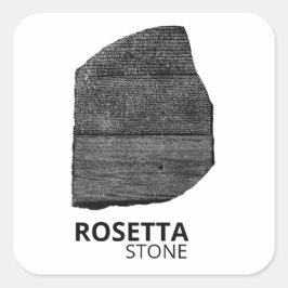 Rosetta Stone: Hieroglyphen Altägypten Sprache Quadratischer Aufkleber