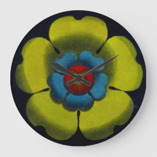 Rosette 6 große wanduhr