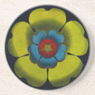 Rosette 6 sandstein untersetzer