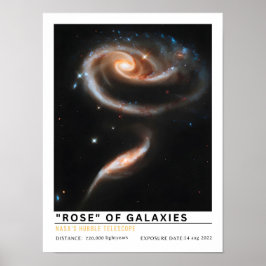 Rosette der Galaxien Arp 273 Weltraum Bildung Poster