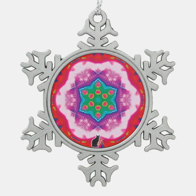 Rosette Kaleidoscope Snowflake Ornament (Vorderseite)