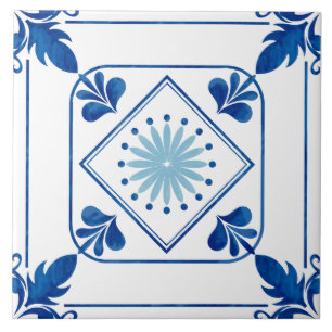 Rosette (Light Blue) Keramik Tile Fliese