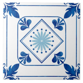 Rosette (Light Blue) Keramik Tile Fliese