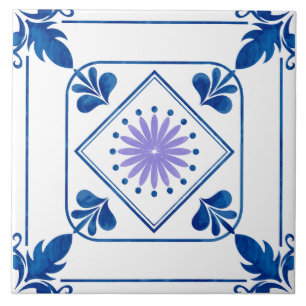 Rosette (Lilac) Keramik Tile Fliese