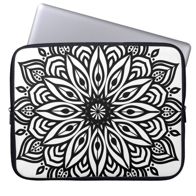 Rosette Mandala Dekoration Laptopschutzhülle (Vorderseite)