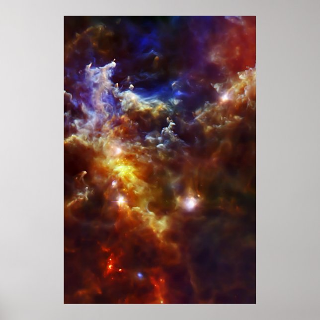 Rosette-Nebula-Kinderzimmer Poster (Vorne)