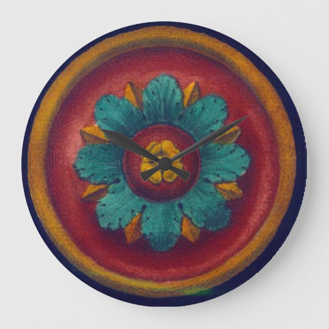 Rosette Nr. 5 Große Wanduhr (Vorderseite)