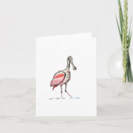 Rosette-Spoonbill-Notizkarte Karte