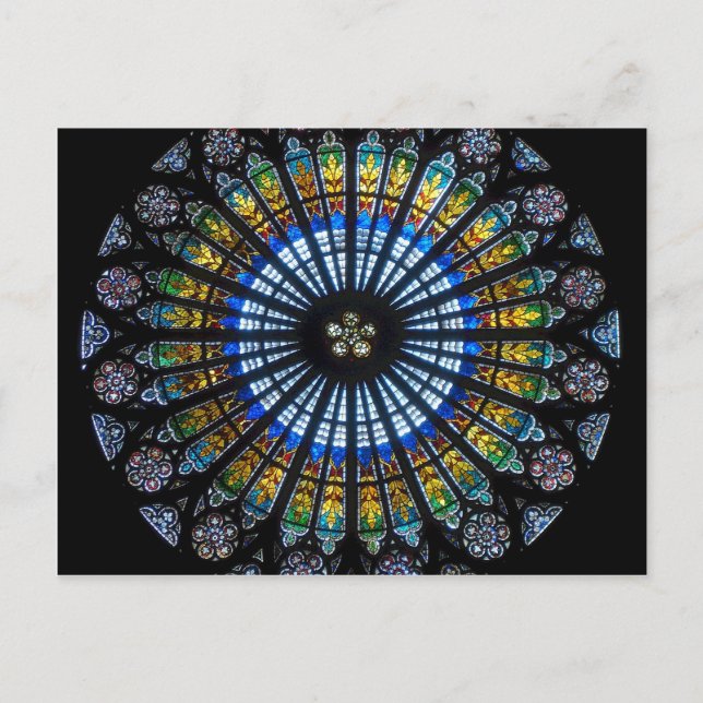 Rosette Straßburger Münster Postkarte (Vorderseite)