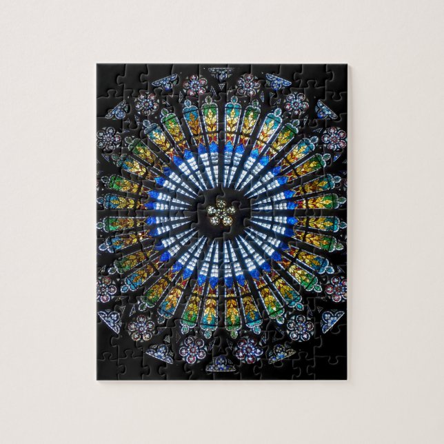 Rosette Straßburger Münster Puzzle (Vertikal)