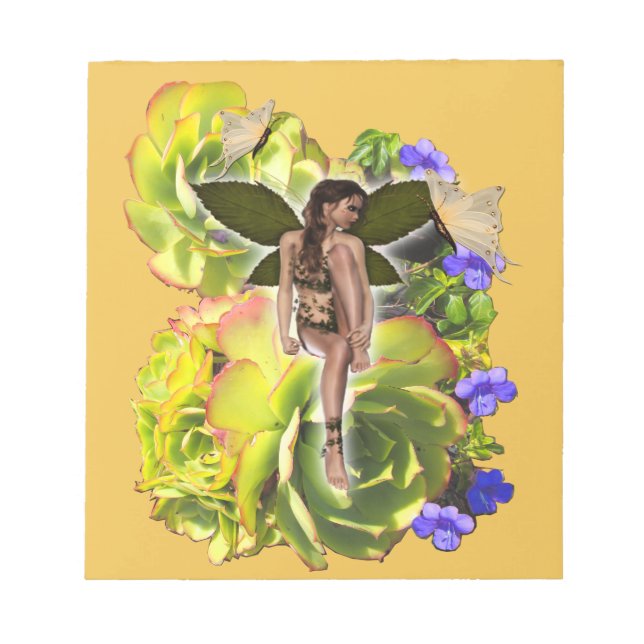 Rosette Succulent Besucher Notizblock (Vorderseite)