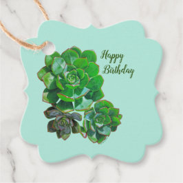 Rosette Succulents Gift Tags Geschenkanhänger