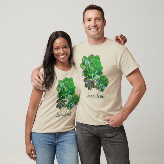 Rosette Succulents - Männer T-Shirt (Unisex)