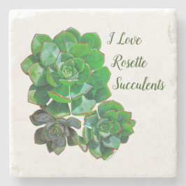 Rosette Succulents Stone Untersetzer