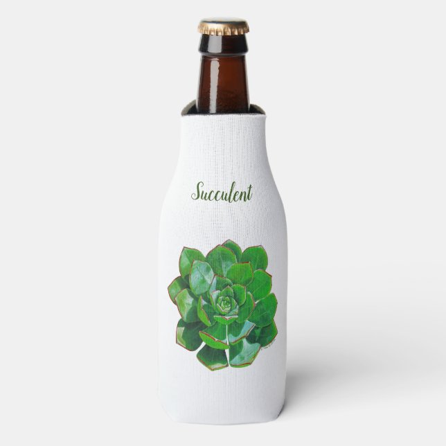 Rosette Succules Flasche Cooler Flaschenkühler (Flaschenvorderseite)