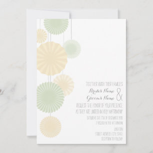 Rosetten Hochzeitseinladung _ Minze Einladung