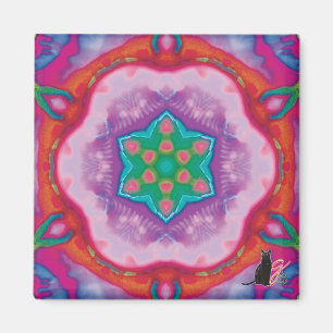 Rosetten-Kaleidoskop-Magnet Magnet