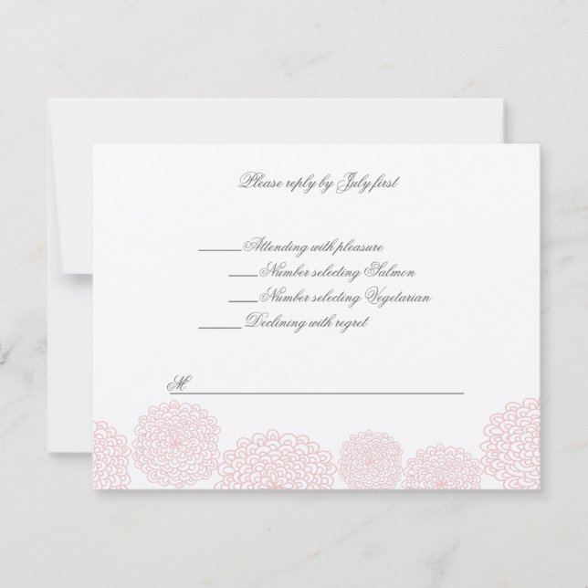 Rosettes Cream Hebrew Jüdische Hochzeit RSVP (Vorderseite)