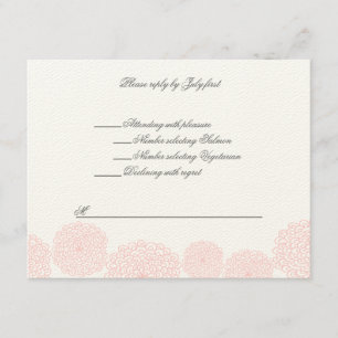 Rosettes Cream Hebrew Jüdische Hochzeit RSVP Karte