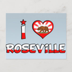 Roseville, CA Postkarte