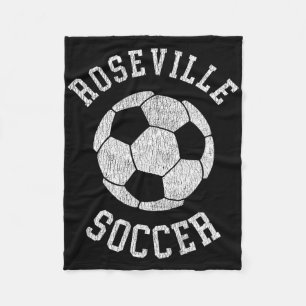 Roseville Fußball Retro abgenutzt 90er Jahre Vinta Fleecedecke