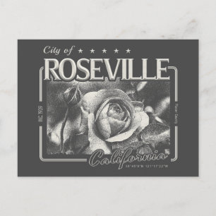 ROSEVILLE KALIFORNIEN VINTAGE - STADT ROSEVILLE POSTKARTE