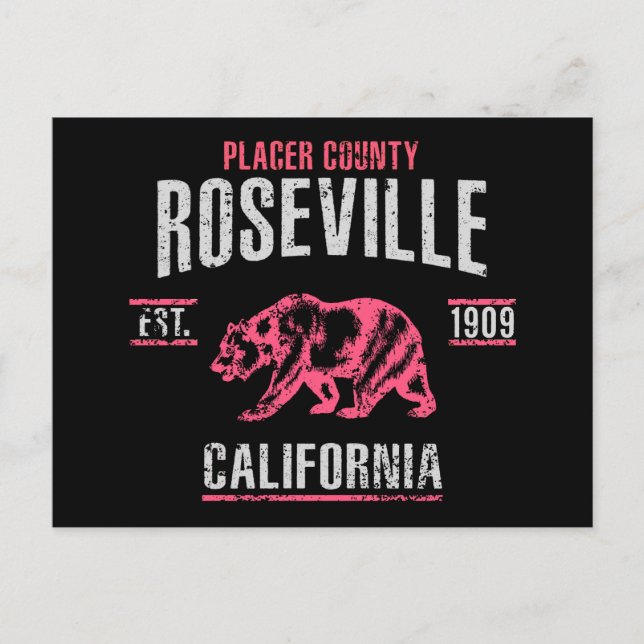 Roseville Postkarte (Vorderseite)