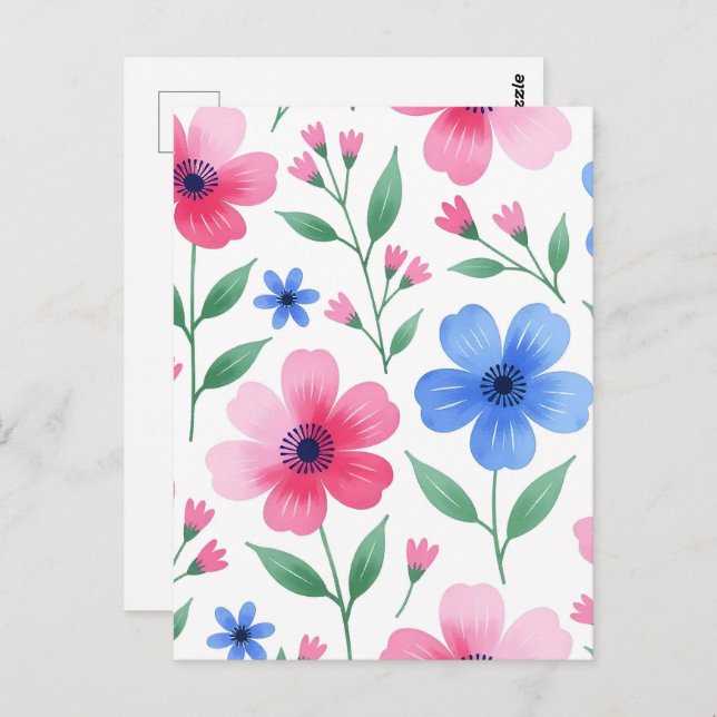 Rosewater Bloom Delight Postkarte (Vorne/Hinten)