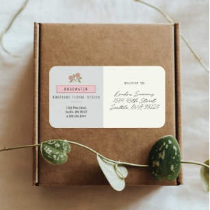 Rosewater Small Business Shipping Label