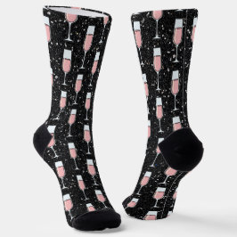 Roséwein-Muster Socken